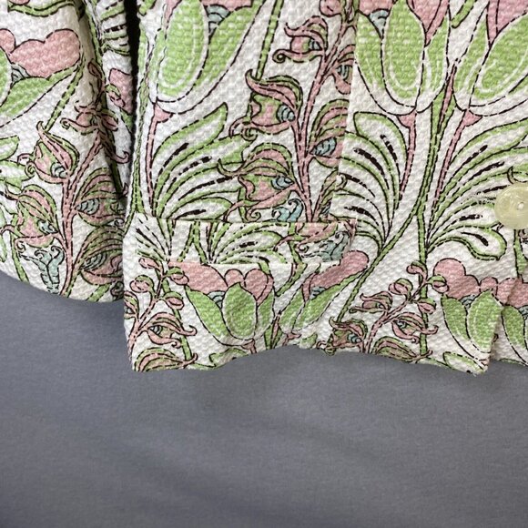 Vintage Elliott Lauren Blazer Womens 12 Floral Jacket Grandmacore Made In Usa - Picture 3 of 11